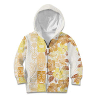 Christmas Aloha Hawaii Tiki Kid Hoodie Hibiscus Autumn Colors - Polynesian Pride