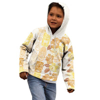 Christmas Aloha Hawaii Tiki Kid Hoodie Hibiscus Autumn Colors - Polynesian Pride