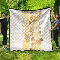 Christmas Aloha Hawaii Tiki Quilt Hibiscus Autumn Colors - Polynesian Pride