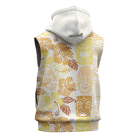 Christmas Aloha Hawaii Tiki Sleeveless Hoodie Hibiscus Autumn Colors - Polynesian Pride