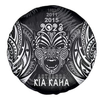Custom New Zealand Rugby Spare Tire Cover 2023 World Cup Aotearoa Haka Face LT7 - Polynesian Pride