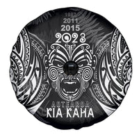 Custom New Zealand Rugby Spare Tire Cover 2023 World Cup Aotearoa Haka Face LT7 - Polynesian Pride