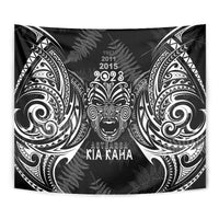 Custom New Zealand Rugby Tapestry 2023 World Cup Aotearoa Haka Face LT7 - Polynesian Pride