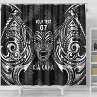 New Zealand Rugby Shower Curtain 2023 World Cup Aotearoa Create History LT7 - Polynesian Pride