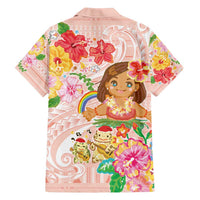 Aloha Hawaii Family Matching Off Shoulder Maxi Dress and Hawaiian Shirt Kawaii Mele Kalikimaka - Pastel Fever LT7 - Polynesian Pride