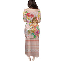 Aloha Hawaii Family Matching Puletasi and Hawaiian Shirt Kawaii Mele Kalikimaka - Pastel Fever