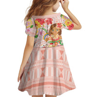 Aloha Hawaii Kid Short Sleeve Dress Kawaii Mele Kalikimaka - Pastel Fever