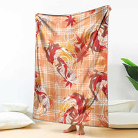 Orange Palaka Hawaii Aloha Blanket Koi Pond Mix Japanese Maple - Polynesian Pride