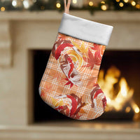 Orange Palaka Hawaii Aloha Christmas Stocking Koi Pond Mix Japanese Maple - Polynesian Pride