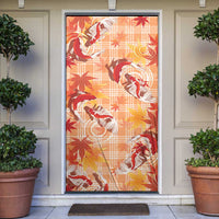 Orange Palaka Hawaii Aloha Door Cover Koi Pond Mix Japanese Maple - Polynesian Pride