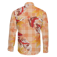 Orange Palaka Hawaii Aloha Family Matching Mermaid Dress and Hawaiian Shirt Koi Pond Mix Japanese Maple LT7 - Polynesian Pride