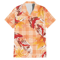 Orange Palaka Hawaii Aloha Family Matching Short Sleeve Bodycon Dress and Hawaiian Shirt Koi Pond Mix Japanese Maple LT7 Dad's Shirt - Short Sleeve Orange - Polynesian Pride