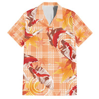 Orange Palaka Hawaii Aloha Family Matching Tank Maxi Dress and Hawaiian Shirt Koi Pond Mix Japanese Maple LT7 Dad's Shirt - Short Sleeve Orange - Polynesian Pride