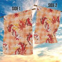 Orange Palaka Hawaii Aloha Garden Flag Koi Pond Mix Japanese Maple - Polynesian Pride