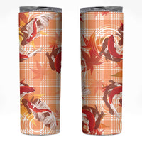 Orange Palaka Hawaii Aloha Skinny Tumbler Koi Pond Mix Japanese Maple - Polynesian Pride