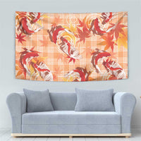 Orange Palaka Hawaii Aloha Tapestry Koi Pond Mix Japanese Maple - Polynesian Pride