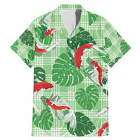 Lime Palaka Hawaii Aloha Family Matching Mermaid Dress and Hawaiian Shirt Koi Pond Mix Monstera - Polynesian Pride