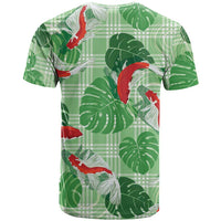 Lime Palaka Hawaii Aloha T Shirt Koi Pond Mix Monstera - Polynesian Pride