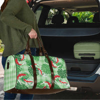 Lime Palaka Hawaii Aloha Travel Bag Koi Pond Mix Monstera - Polynesian Pride