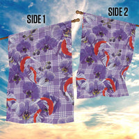 Lavender Palaka Hawaii Aloha Garden Flag Koi Pond Mix Orchids - Polynesian Pride