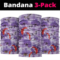 Lavender Palaka Hawaii Aloha Neck Gaiter Koi Pond Mix Orchids - Polynesian Pride