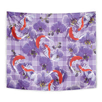 Lavender Palaka Hawaii Aloha Tapestry Koi Pond Mix Orchids - Polynesian Pride