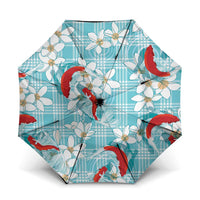 Turquoise Palaka Hawaii Aloha Umbrella Koi Pond Mix Plumeria - Polynesian Pride