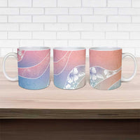 Aloha Hawaii Floral Tapa Ceramic Mug Patchwork Pastel Candy - Polynesian Pride