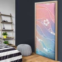 Aloha Hawaii Floral Tapa Door Cover Patchwork Pastel Candy - Polynesian Pride