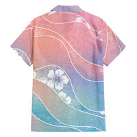 Aloha Hawaii Floral Tapa Family Matching Off Shoulder Short Dress and Hawaiian Shirt Patchwork Pastel Candy LT7 - Polynesian Pride