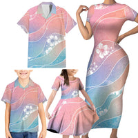 Aloha Hawaii Floral Tapa Family Matching Short Sleeve Bodycon Dress and Hawaiian Shirt Patchwork Pastel Candy LT7 - Polynesian Pride