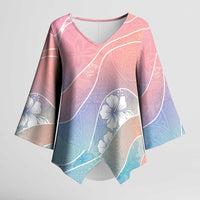 Aloha Hawaii Floral Tapa Kimono Sleeve Blouse Patchwork Pastel Candy - Polynesian Pride