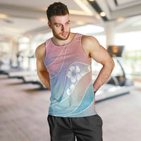 Aloha Hawaii Floral Tapa Men Tank Top Patchwork Pastel Candy - Polynesian Pride