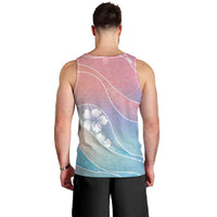 Aloha Hawaii Floral Tapa Men Tank Top Patchwork Pastel Candy - Polynesian Pride