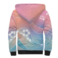 Aloha Hawaii Floral Tapa Sherpa Hoodie Patchwork Pastel Candy - Polynesian Pride