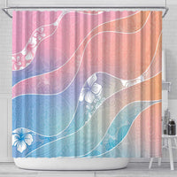 Aloha Hawaii Floral Tapa Shower Curtain Patchwork Pastel Candy - Polynesian Pride