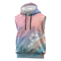 Aloha Hawaii Floral Tapa Sleeveless Hoodie Patchwork Pastel Candy - Polynesian Pride