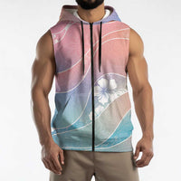 Aloha Hawaii Floral Tapa Sleeveless Zip Hoodie Patchwork Pastel Candy - Polynesian Pride