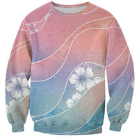 Aloha Hawaii Floral Tapa Sweatshirt Patchwork Pastel Candy - Polynesian Pride