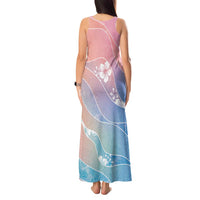 Aloha Hawaii Floral Tapa Tank Maxi Dress Patchwork Pastel Candy - Polynesian Pride