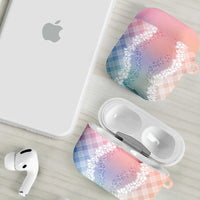 Hawaii Aloha Plumeria Lei Pastel Candy Palaka AirPods Case - Polynesian Pride