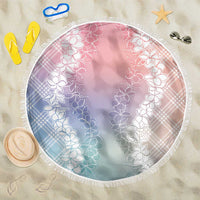 Hawaii Aloha Plumeria Lei Pastel Candy Palaka Beach Blanket LT7 One Size 150cm Pastel - Polynesian Pride