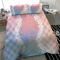 Hawaii Aloha Plumeria Lei Pastel Candy Palaka Bedding Set - Polynesian Pride