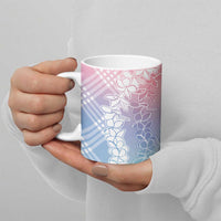 Hawaii Aloha Plumeria Lei Pastel Candy Palaka Ceramic Mug - Polynesian Pride