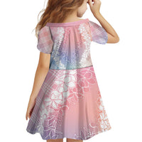 Hawaii Aloha Plumeria Lei Pastel Candy Palaka Family Matching Short Sleeve Bodycon Dress and Hawaiian Shirt LT7 - Polynesian Pride