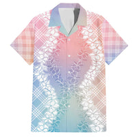 Hawaii Aloha Plumeria Lei Pastel Candy Palaka Family Matching Summer Maxi Dress and Hawaiian Shirt - Polynesian Pride