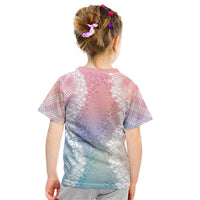 Hawaii Aloha Plumeria Lei Pastel Candy Palaka Kid T Shirt - Polynesian Pride