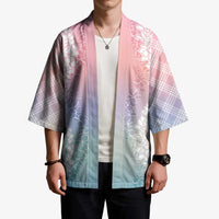 Hawaii Aloha Plumeria Lei Pastel Candy Palaka Kimono - Polynesian Pride