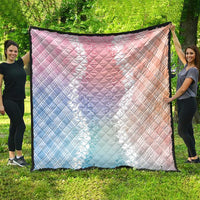 Hawaii Aloha Plumeria Lei Pastel Candy Palaka Quilt - Polynesian Pride