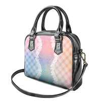 Hawaii Aloha Plumeria Lei Pastel Candy Palaka Shoulder Handbag LT7 - Polynesian Pride